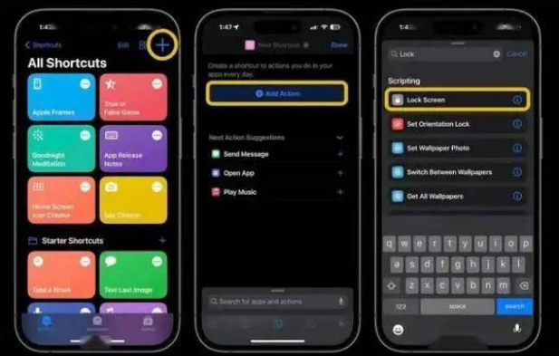 延边朝鲜族苹果14锁屏维修店分享iPhone14升级iOS16.4后如何创建锁屏快捷方式 